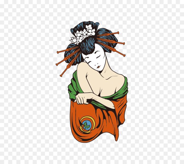 Гейша Япония вектор