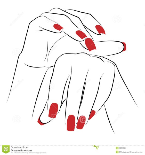 Силуэт руки с ногтями