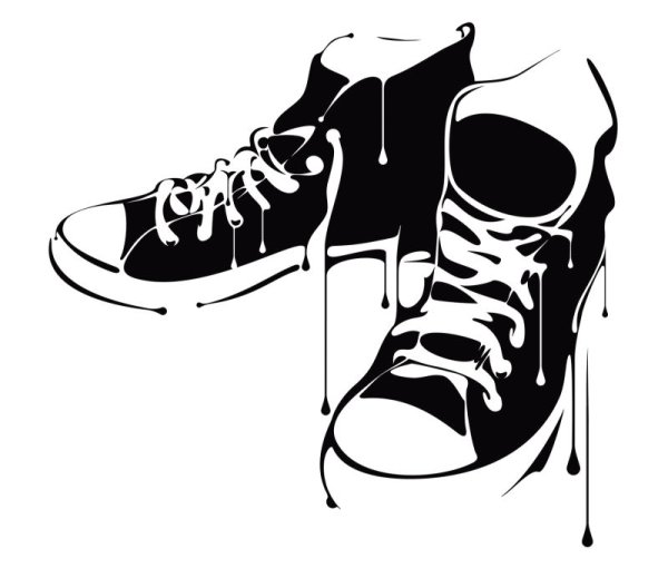 Кеды трафарет