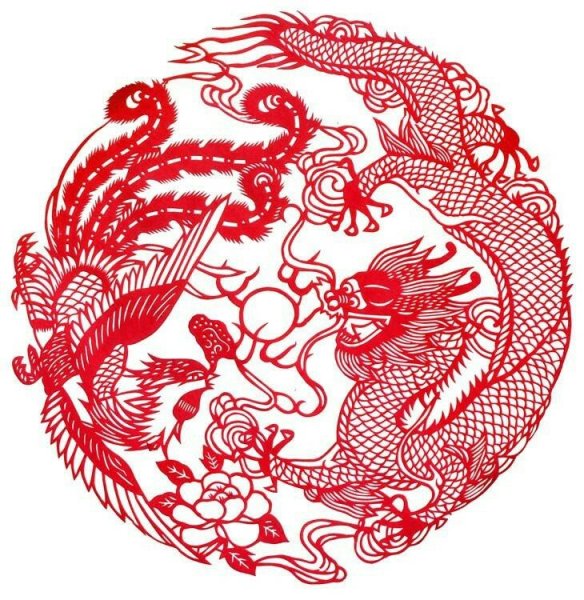 Дракон и Феникс Китай Инь Янь
