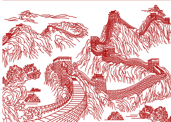 Китайская стена стилизованная