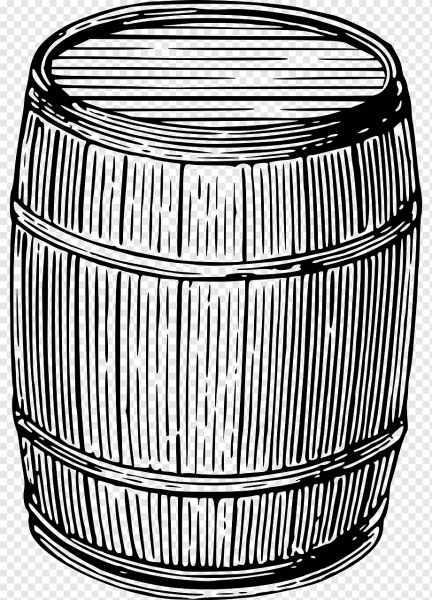 Деревянная бочка Раскрашенная