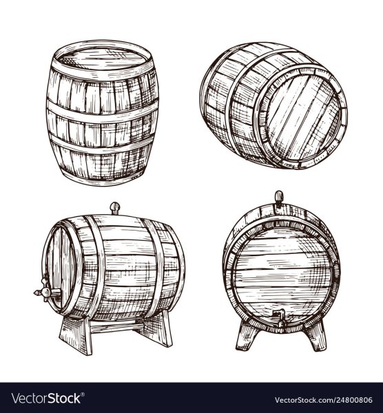 Деревянный бочонок вектор