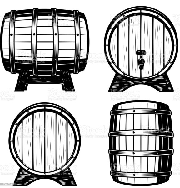 Деревянный бочонок вектор