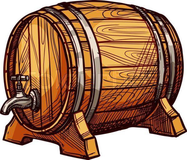 Пивная бочка вектор