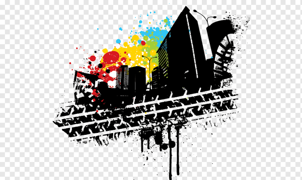 Граффити город иллюстрация