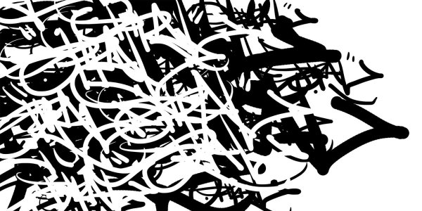 Граффити черно белое