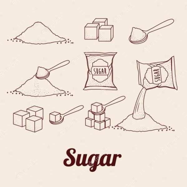 Сахар вектор чб