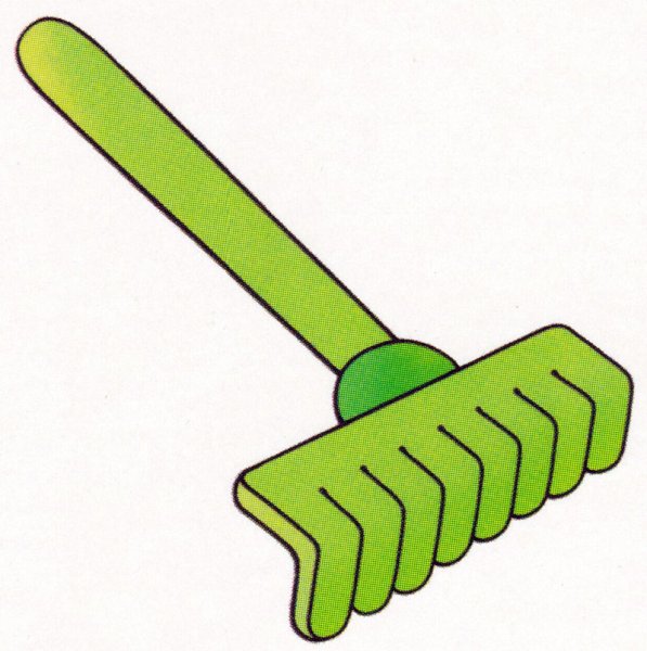 Грабли на прозрачном фоне