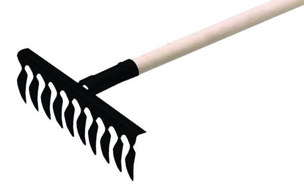 Грабли витые метал. 2,2мм 12 зуб, 105х380