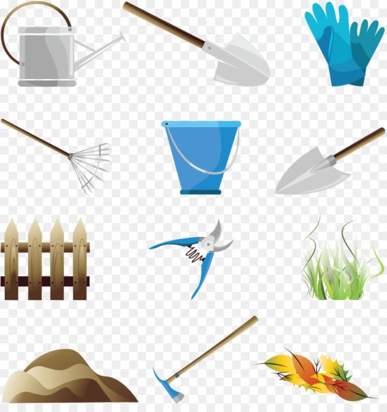 Садовый инвентарь векторный клипарт