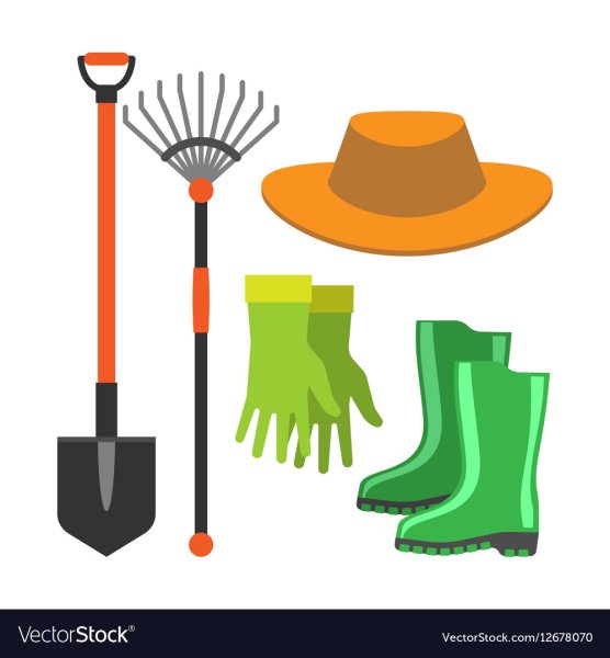 Лопата и грабли вектор