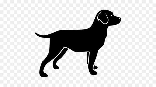 Профиль собаки силуэт