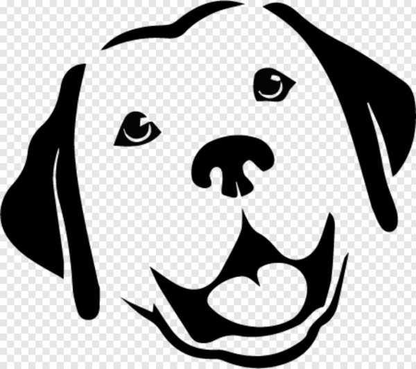 Наклейка собака черно-белая