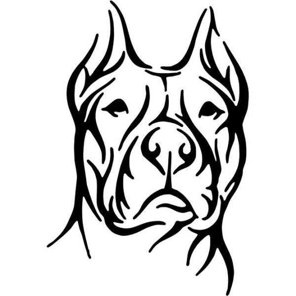 Тату собака черно белая