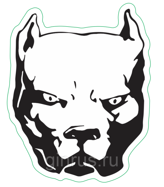 Питбуль сбоку наклейка