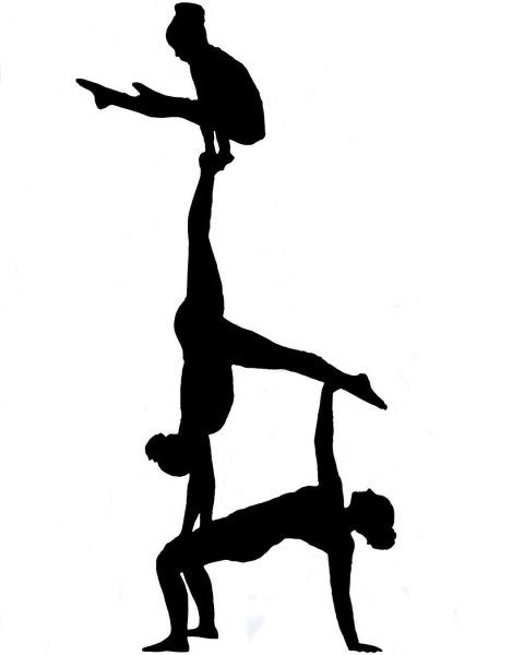 Акробат силуэт