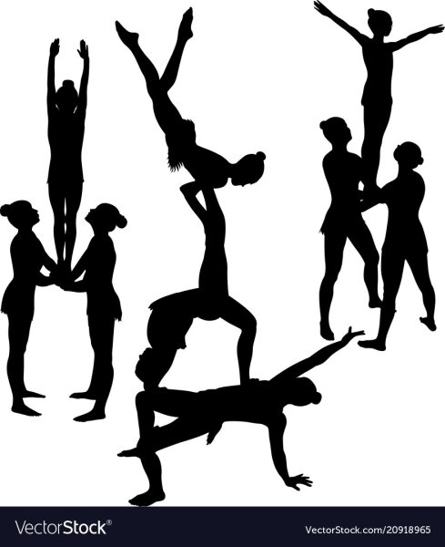 Акробатика силуэт