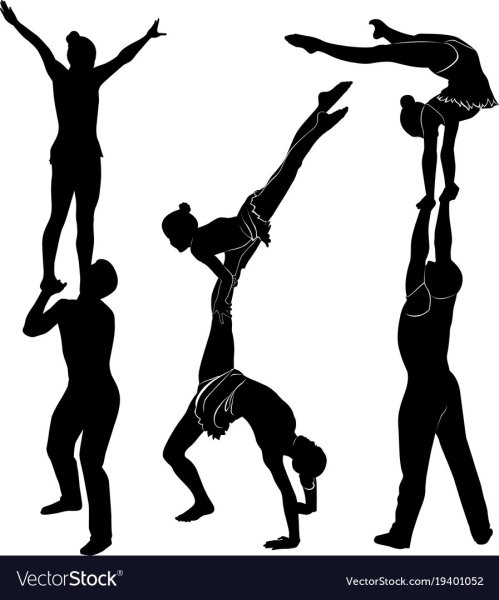 Акробат силуэт