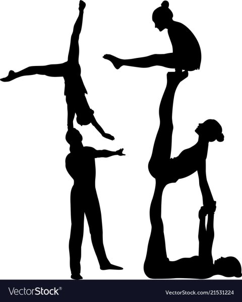 Акробатика силуэт