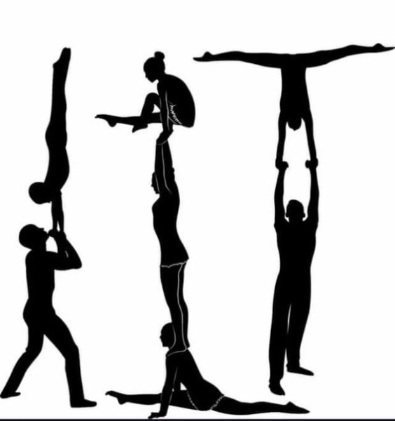 Спортивная акробатика силуэт