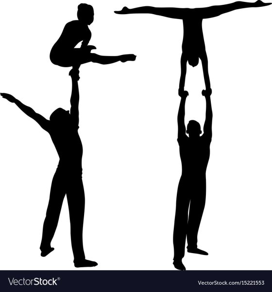 Спортивная акробатика силуэт