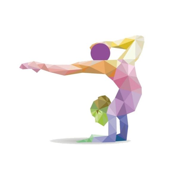 Цветные силуэты акробатика