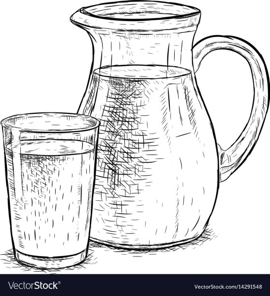 Кувшин с водой раскраска