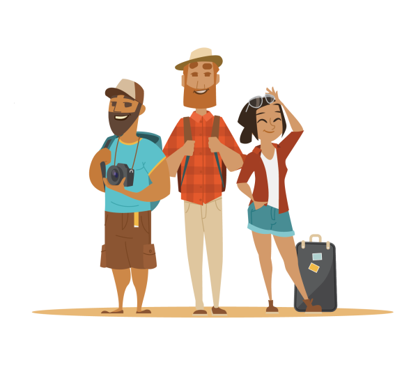 Туризм на прозрачном фоне