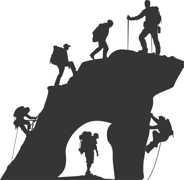 Альпинист силуэт