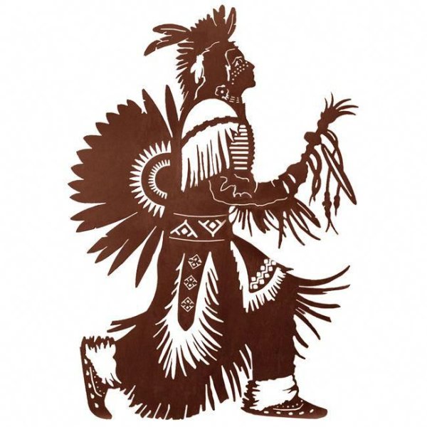 Силуэтные иллюстрации индейцы