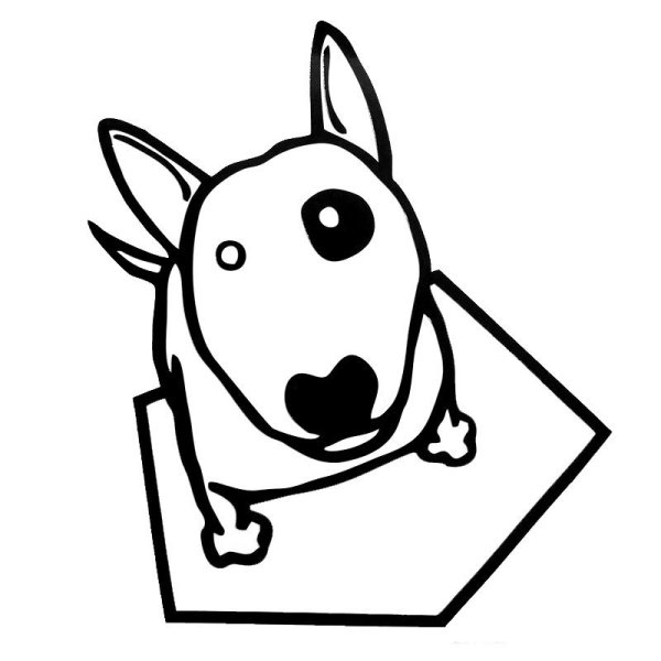 Наклейка бультерьер