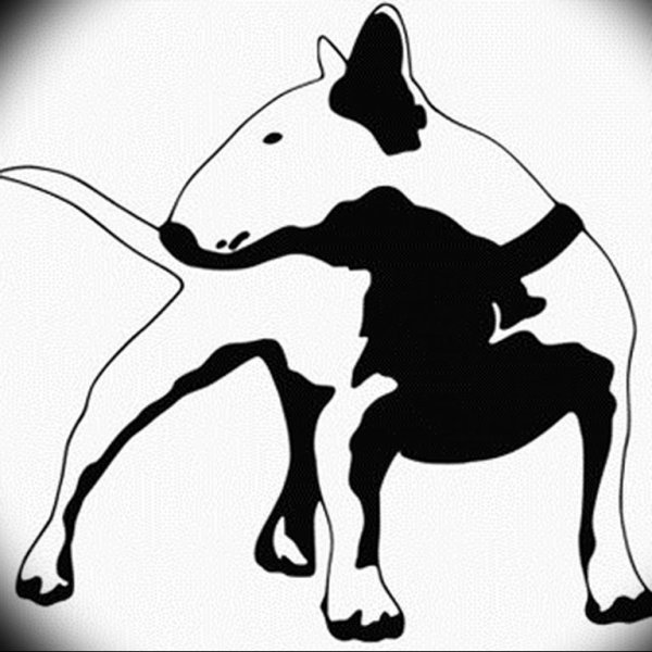 Бультерьер трафарет