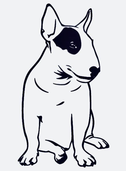 Бультерьер силуэт