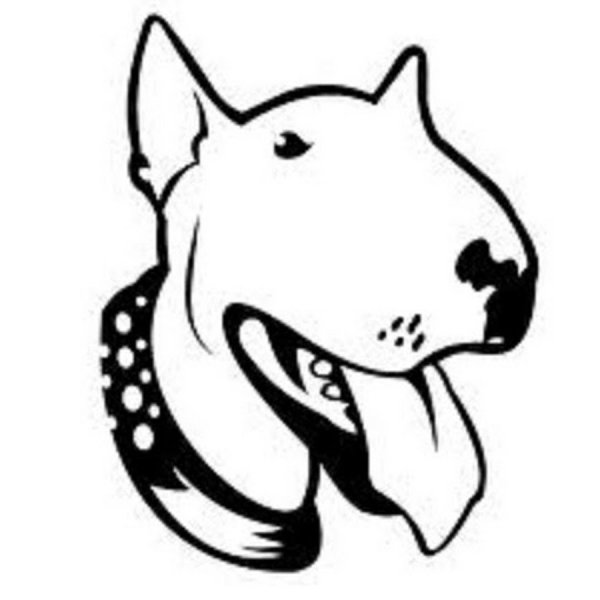 Контур головы бультерьера