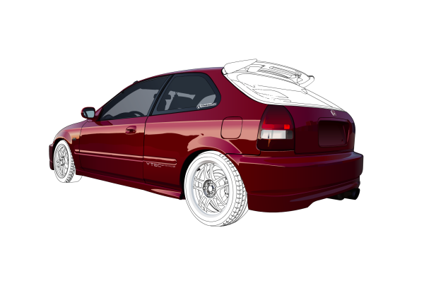 Хонда Цивик ек3 чертеж