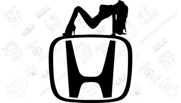 Логотип Хонда с девушкой