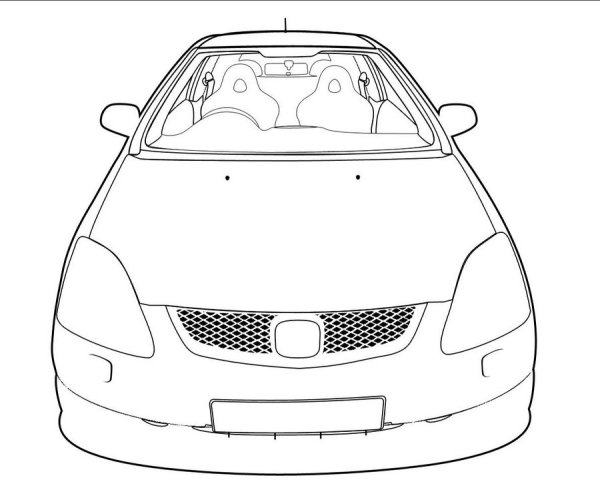 Хонда Цивик 2008 года раскраска