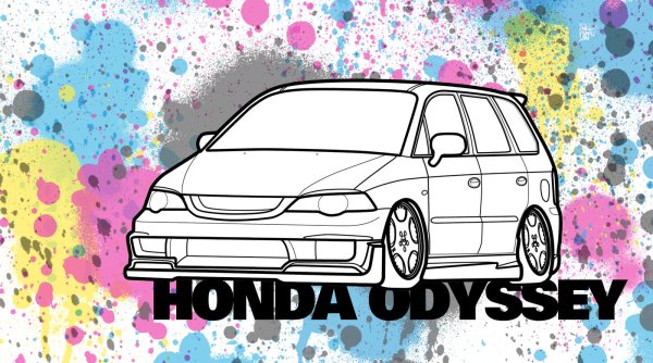 Хонда Одиссей рисунок