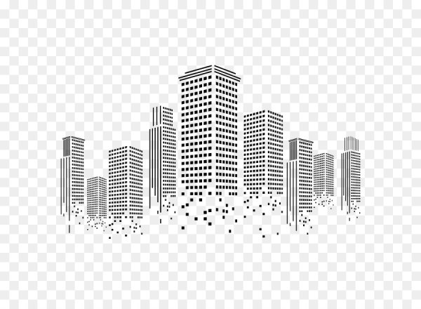 Силуэты домов города