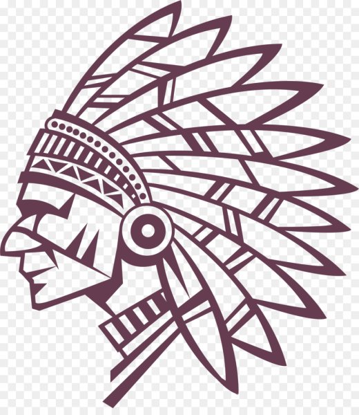 Трафарет индейца