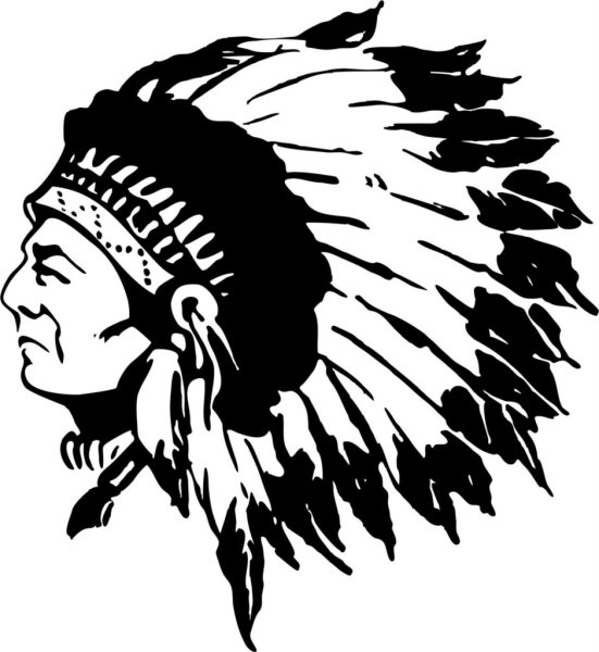 Индеец черно белый