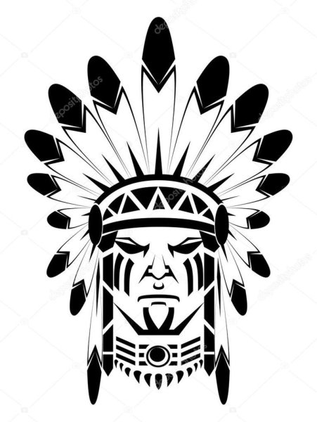 Вождь индейцев вектор