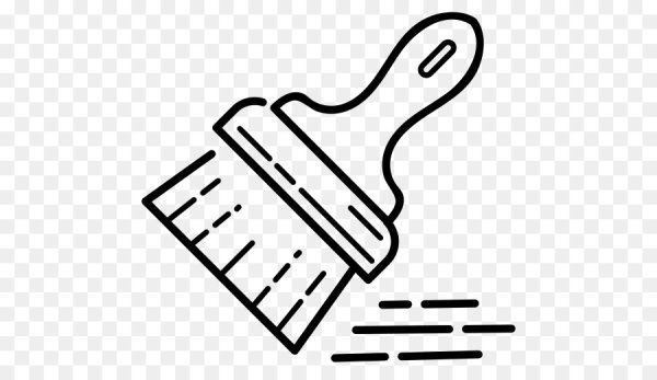 Шпатель и кисть иконка