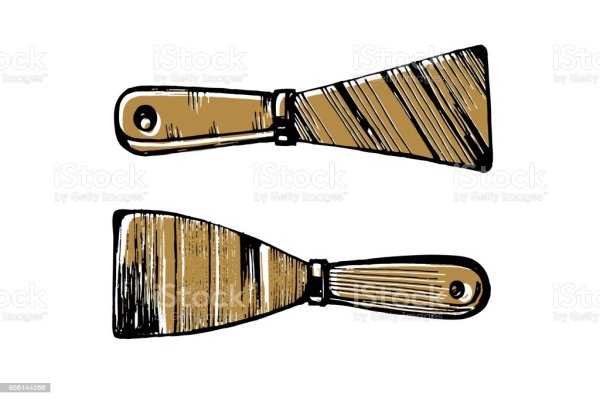 Строительные инструменты шпатель вектор