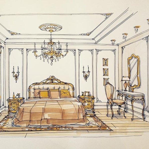 Эскиз интерьера