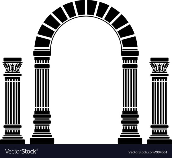 Цветочный орнамент арка