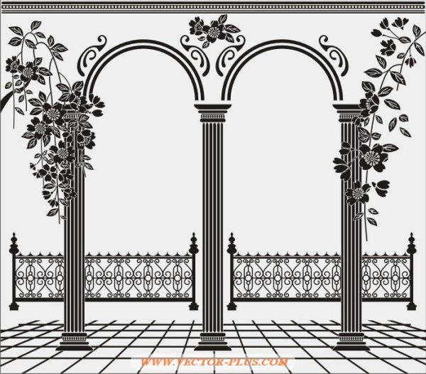 Восточный узор арка