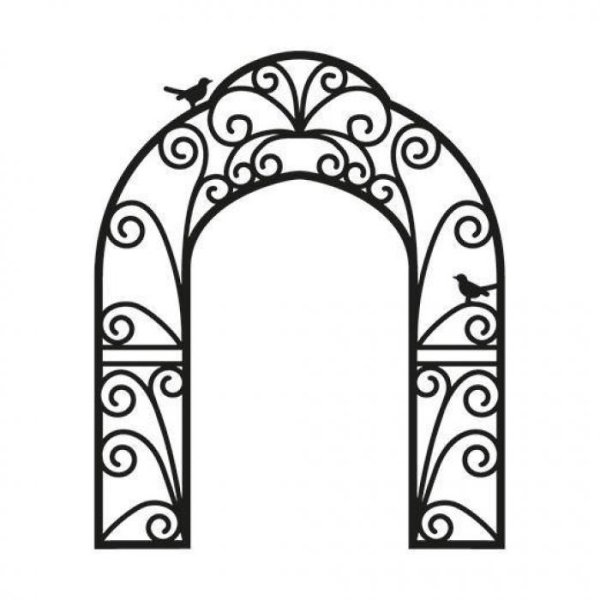 Арка из цветов вектор