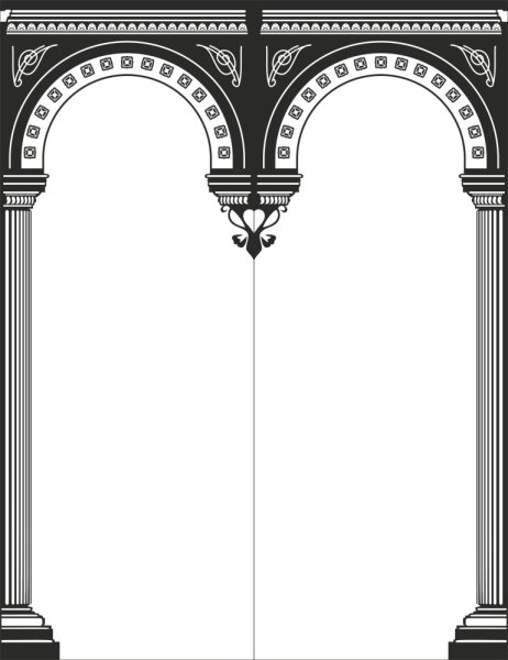 Полукруглая кованая арка